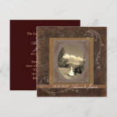 Invitation mariage steampunk de campagne western rustique (Devant / Derrière)