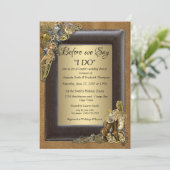 Invitation Mariage Steampunk Sur Wedding shower Suede (Debout devant)