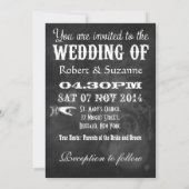 Invitation Mariage Steampunk Tableau Noir (Dos)