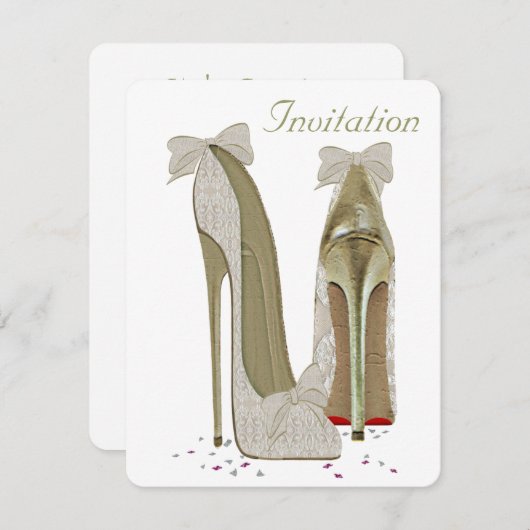Invitation Mariage Stiletto High Heels (Devant / Derrière)