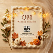 Invitation Mariage style gâteau fondant d'automne