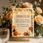 Invitation Mariage style gâteau fondant d'automne