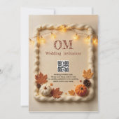 Invitation Mariage style gâteau fondant d'automne (Devant)