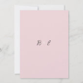 Invitation Mariage style vintage rose blanche perle (Dos)