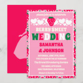 Invitation Mariage Suave à la Fraise (Devant / Derrière)
