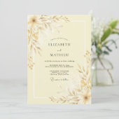 Invitation Mariage subtile prairie Buttercream (Debout devant)
