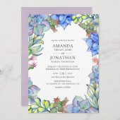 Invitation Mariage Succulent (Devant / Derrière)