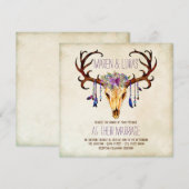 Invitation Mariage Sud-Ouest de Cerf de Bois de Cerf (Devant / Derrière)