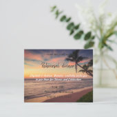 Invitation Mariage Sunset Beach, Dîner de répétition Palms (Debout devant)