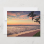 Invitation Mariage Sunset Beach, Dîner de répétition Palms (Dos)