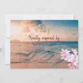 Invitation Mariage Sunset Beach, Plumeria RSVP (Devant)