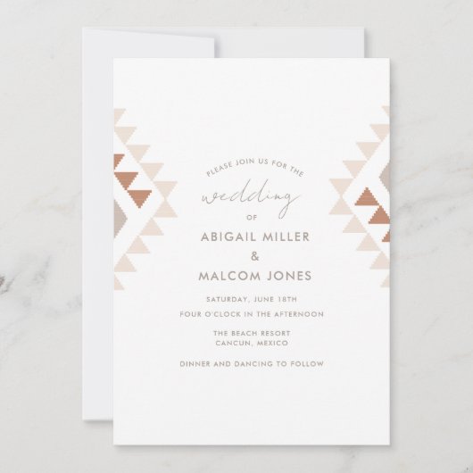 Invitation Mariage Sunset Boho (Devant)