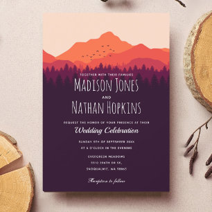 Invitation Mariage Sunset Mountain View