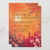 Invitation Mariage Sunset Serenade (Devant / Derrière)