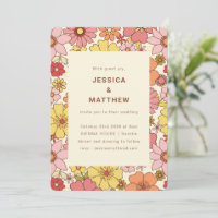 Mariage Super retro Boho rose jaune