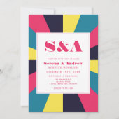 Invitation Mariage Super rétro coloré (Devant)