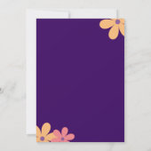 Invitation Mariage super Retro Orange violet (Dos)