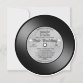 Invitation Mariage sur disque vinyle rétro (Devant)