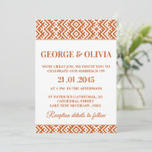 Invitation Mariage sur impression africaine (Debout devant)