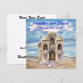 Invitation Mariage sur la Plage (Devant / Derrière)