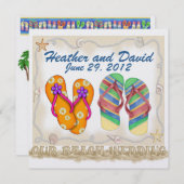 Invitation Mariage sur la Plage (Devant / Derrière)
