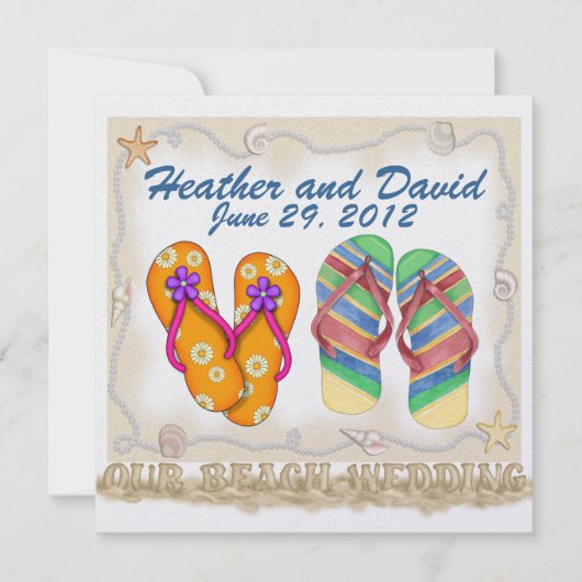 Invitation Mariage sur la Plage (Devant)