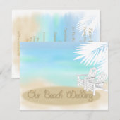 Invitation Mariage sur la Plage (Devant / Derrière)