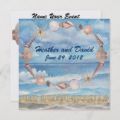 Invitation Mariage sur la Plage (Devant / Derrière)