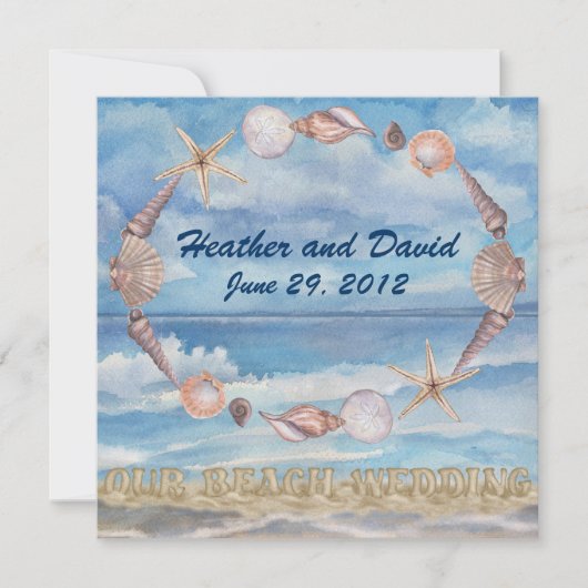 Invitation Mariage sur la Plage (Devant)
