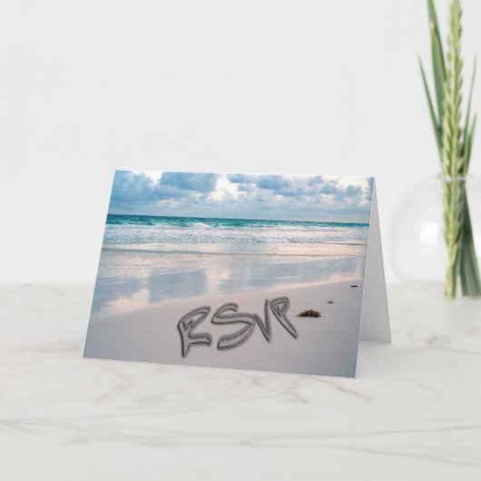 Invitation Mariage sur la plage au coucher du soleil RSVP (Devant)