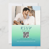 Invitation Mariage sur la Plage aux Palmiers Tropicaux (Dos)