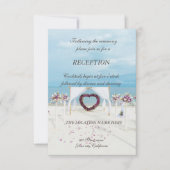 Invitation Mariage sur la plage avec arche florale de récepti (Devant)