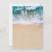 Invitation Mariage sur la plage avec des coeurs dans le rivag (Dos)