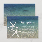 Invitation Mariage sur la Plage avec Etoile de Mer Tropicale (Devant / Derrière)