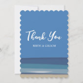 Invitation Mariage sur la plage avec pin maritime (Dos)