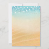 Invitation Mariage sur la plage coeur rivage (Dos)