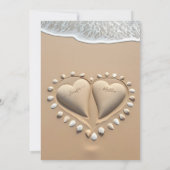 Invitation Mariage sur la Plage-Coeurs de Sable (Dos)