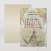 Invitation Mariage sur la Plage, Coquillage, Cœurs en Bois R (Devant / Derrière)