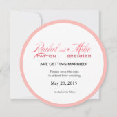 Invitation Mariage sur la plage coquille Saint-Jacques | rose (Dos)