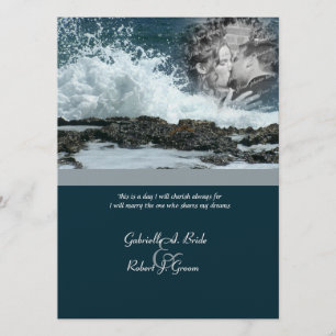 Invitation Mariage sur la plage côtière