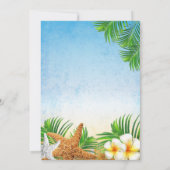 Invitation Mariage sur la plage côtière (Dos)