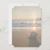 Invitation Mariage sur la Plage Coucher de Soleil Réception C (Dos)