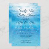 Invitation Mariage sur la plage de Baisers salés de sable sou (Devant / Derrière)