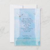 Invitation Mariage sur la plage de l'Océan, dîner de fête d'a (Dos)