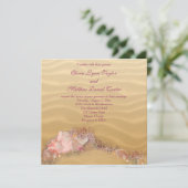 Invitation Mariage sur la plage de sable fin (Debout devant)
