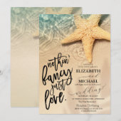 Invitation Mariage sur la plage de Seastar (Devant / Derrière)