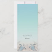 Invitation Mariage sur la plage des tortues de mer d'argent (Dos)