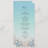 Invitation Mariage sur la plage des tortues de mer d'argent (Devant / Derrière)