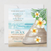 Invitation Mariage sur la plage | Dîner de répétition (Devant)