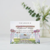 Invitation Mariage sur la Plage, Dîner de Répétition Floral (Debout devant)